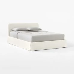 Pullover Slipcover Queen Sateen Queen Bed -Cb2 Pop Shop PulloverPleatSateenQBed3QSSS21