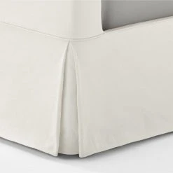 Pullover Slipcover Queen Sateen Queen Bed -Cb2 Pop Shop PulloverPleatSateenQBedAVSSS21