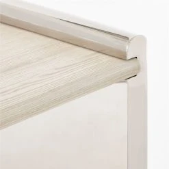 Raggio Stainless Steel Desk With White Wood Top -Cb2 Pop Shop RaggioPolishedSSDeskAVSSF22