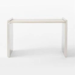 Raggio Stainless Steel Desk With White Wood Top -Cb2 Pop Shop RaggioPolishedSSDeskSOSSF22