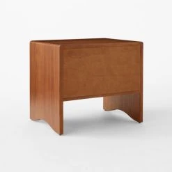 Ralston 2-Drawer Black Leather And Walnut Wood Nightstand -Cb2 Pop Shop RalstonWltNLthNghtstnd3QBSSS23