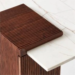 Reach White Marble-Top Desk 17 Reach White Marble-Top Desk -Cb2 Pop Shop ReachMarbleNAshDeskAVSSS23