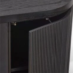 Reid Oval Black Wood Storage Desk -Cb2 Pop Shop ReidEbonizedDeskAVSSS23