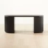 Reid Oval Black Wood Storage Desk 1 Reid Oval Black Wood Storage Desk -Cb2 Pop Shop ReidEbonizedDeskSHS23