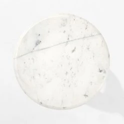 Reign Small Round Marble Dining Table -Cb2 Pop Shop ReignMrblNMtlSmDngTableTOPSSF21