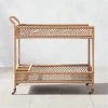 Remo Travertine And Rattan Outdoor Bar Cart 2 Remo Travertine And Rattan Outdoor Bar Cart -Cb2 Pop Shop RemoBarCartSHS23