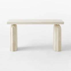 Remoli Swirled Cream Resin Desk 14 Remoli Swirled Cream Resin Desk -Cb2 Pop Shop RemoliResinDeskSOSSS23