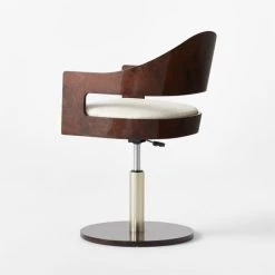 Renato Chenille And Burl Wood Office Chair -Cb2 Pop Shop RenatoBrlWdOfficeChair3QBSSF22