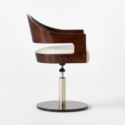 Renato Chenille And Burl Wood Office Chair -Cb2 Pop Shop RenatoBrlWdOfficeChairSDSSF22