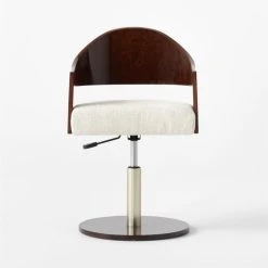 Renato Chenille And Burl Wood Office Chair -Cb2 Pop Shop RenatoBrlWdOfficeChairSOSSF22