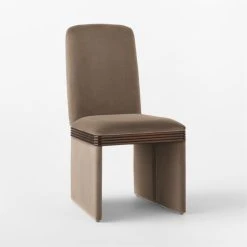 Rhodes Taupe Upholstered Velvet Dining Chair -Cb2 Pop Shop RhodesTpVltUphlsdDngChr3QSSF21