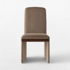 Rhodes Taupe Upholstered Velvet Dining Chair -Cb2 Pop Shop RhodesTpVltUphlsdDngChrSOSSF21
