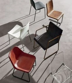 Chiaro Clear Chair Nickel Set Of 4 13 Chiaro Clear Chair Nickel Set Of 4 -Cb2 Pop Shop RoadhouseSaddleLEatherChairJN20 1