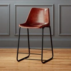 Roadhouse Saddle Leather Counter Stool