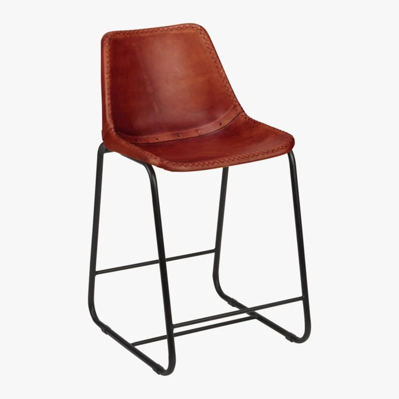 Roadhouse Saddle Leather Counter Stool 5 Roadhouse Saddle Leather Counter Stool - Image 3