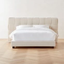 Rorke Ivory White Upholstered Queen Bed