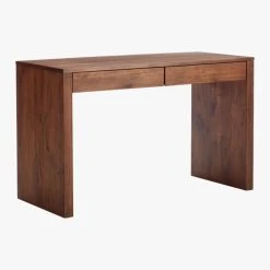 Runway 2-Drawer Acacia Wood Desk -Cb2 Pop Shop RunwayAcaciaDesk3QFS18