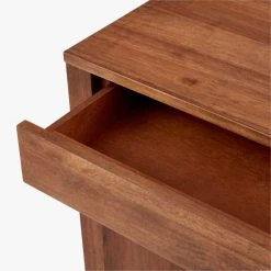 Runway 2-Drawer Acacia Wood Desk -Cb2 Pop Shop RunwayAcaciaDeskAVS18