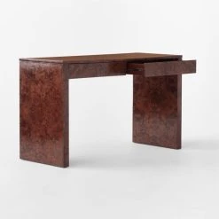 Runway 2-Drawer Burl Wood Desk 14 Runway 2-Drawer Burl Wood Desk -Cb2 Pop Shop RunwayBurlwoodDesk3QAVSSF21