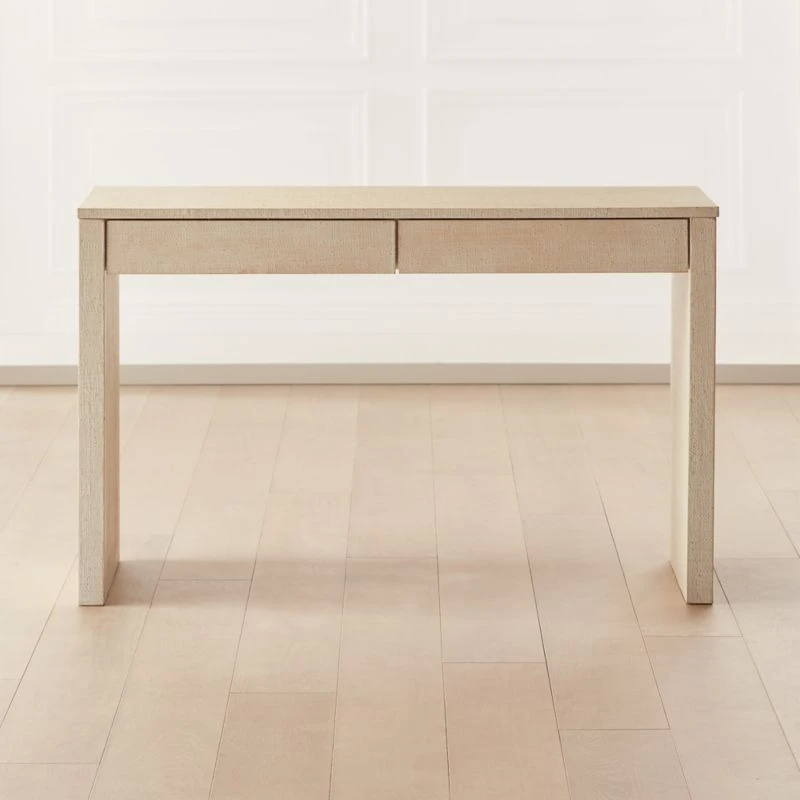 Runway 2-Drawer Lacquered Grasscloth Desk 3 Runway 2-Drawer Lacquered Grasscloth Desk