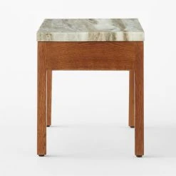 Ryne Oak Wood Nightstand With Marble Top 13 Ryne Oak Wood Nightstand With Marble Top -Cb2 Pop Shop RyneMarbleNightstandSDSSS23