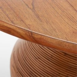 Salamina Rattan-Wrapped Round Wood Dining Table -Cb2 Pop Shop SalaminaRttnRndDnngTableAVSSF22