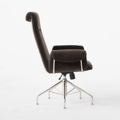 Saviti Black Velvet Office Chair 12 Saviti Black Velvet Office Chair -Cb2 Pop Shop SavitiBlkVlvtOfficeChairSDSSF23