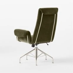 Saviti Olive Velvet Office Chair -Cb2 Pop Shop SavitiOliveVlvtOffcChair3QBSSF22