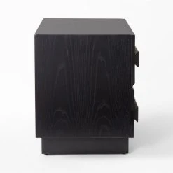 Seacliff 2-Drawer Black Oak Wood Nightstand -Cb2 Pop Shop SeacliffNightstandSDSSS22