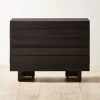 Seacliff 2-Drawer Black Oak Wood Nightstand -Cb2 Pop Shop SeacliffNightstandSHS22