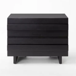 Seacliff 2-Drawer Black Oak Wood Nightstand -Cb2 Pop Shop SeacliffNightstandSOSSS22