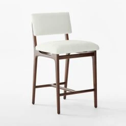 Selby White Upholstered Counter Stool Set Of 2 -Cb2 Pop Shop SelbySnowCounterStool3QSSF22 1