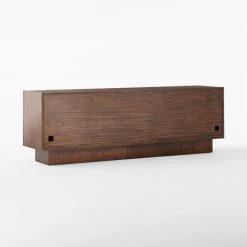 Shutter High-Gloss Walnut Wood Media Console -Cb2 Pop Shop ShutterMediaCredenza3QBSSS23