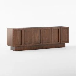 Shutter High-Gloss Walnut Wood Media Console -Cb2 Pop Shop ShutterMediaCredenza3QSSS23
