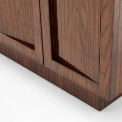 Shutter High-Gloss Walnut Wood Media Console -Cb2 Pop Shop ShutterMediaCredenzaAVSSS23