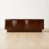 Shutter High-Gloss Walnut Wood Media Console -Cb2 Pop Shop ShutterMediaCredenzaSHS23