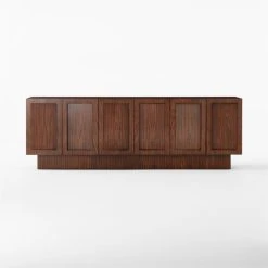 Shutter High-Gloss Walnut Wood Media Console -Cb2 Pop Shop ShutterMediaCredenzaSOSSS23