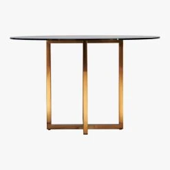 Silverado Brass 47" Round Dining Table -Cb2 Pop Shop SilveradoTable47inRoundBrassSdS16