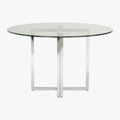Silverado Chrome 47" Round Dining Table -Cb2 Pop Shop SilveradoTableRoundS7
