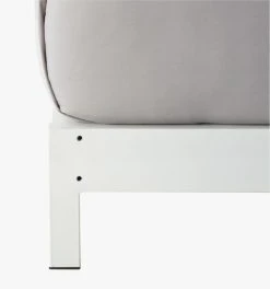 Simple White Metal California King Platform Bed 13 Simple White Metal California King Platform Bed -Cb2 Pop Shop SimpleWhiteMetalBaseAVF19