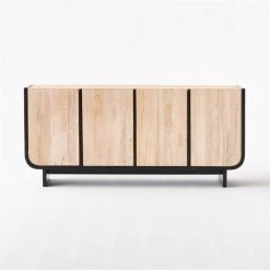 Sion White-Washed Teak Wood Credenza -Cb2 Pop Shop SionWhiteWashTeakCredenzaSOF20
