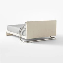 Sojourn Ogo Ivory Boucle Queen Bed -Cb2 Pop Shop SoujournOgoNatQBed3QBSSF21