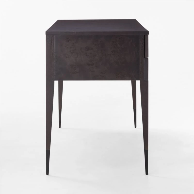 Spillo 2-Drawer Black Burl Wood Desk 9 Spillo 2-Drawer Black Burl Wood Desk - Image 7