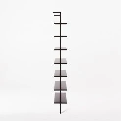 Stairway Wide Black Metal Wall Mount Bookshelf 96'' 11 Stairway Wide Black Metal Wall Mount Bookshelf 96'' -Cb2 Pop Shop Stairway96inWdShelvesBlkSDSSF21