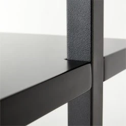 Stairway 2-Drawer Black Wall Mount Desk With Shelves 96'' -Cb2 Pop Shop Stairway96inWideDeskBlkAVSSF21