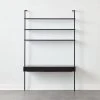 Stairway 2-Drawer Black Wall Mount Desk With Shelves 96'' -Cb2 Pop Shop Stairway96inWideDeskBlkSHF21
