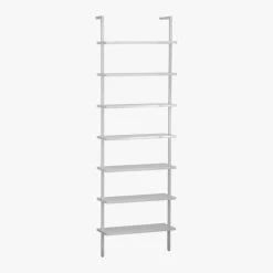 Stairway White Wall-Mounted Bookcase - 96" Height -Cb2 Pop Shop StairwayBookcaseWhite3QS12