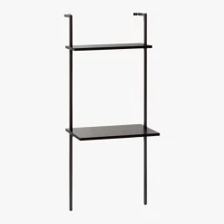 Stairway Black Wall Mount Desk With Shelf 72.5'' -Cb2 Pop Shop StairwayDeskBlackShort3QFS18