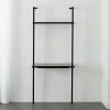 Stairway Black Wall Mount Desk With Shelf 72.5'' -Cb2 Pop Shop StairwayDeskBlackShortROS18
