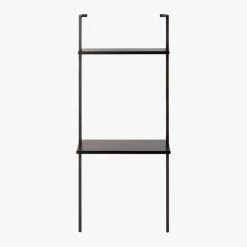 Stairway Black Wall Mount Desk With Shelf 72.5'' -Cb2 Pop Shop StairwayDeskBlackShortS18